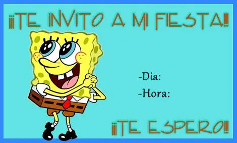 Tarjetas de cumpleaños con Bob Esponja - Imagui