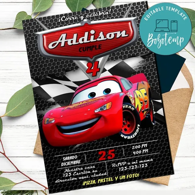 tarjetas de cumpleaños de cars para editar gratis | Bobotemp tarjetas de cumpleaños de cars para editar gratis | Bobotemp