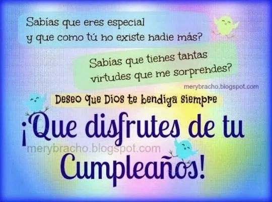 Tarjetas de cumpleaños cristianas ~ Frases de cumpleaños