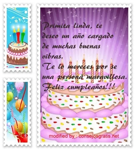 Tarjetas De Cumpleaños Para Felicitar A Una Prima | Mensajes y ...