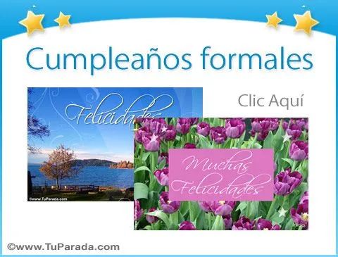 Tarjetas de cumpleaños formales, postales para profesionales ...