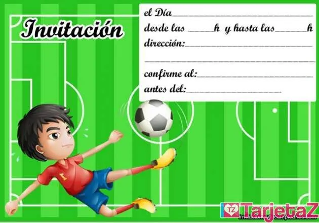 Tarjetas de cumpleaños de futbol | TarjetaZ