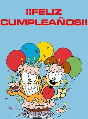 Tarjetas de cumpleaños garfield - Imagui