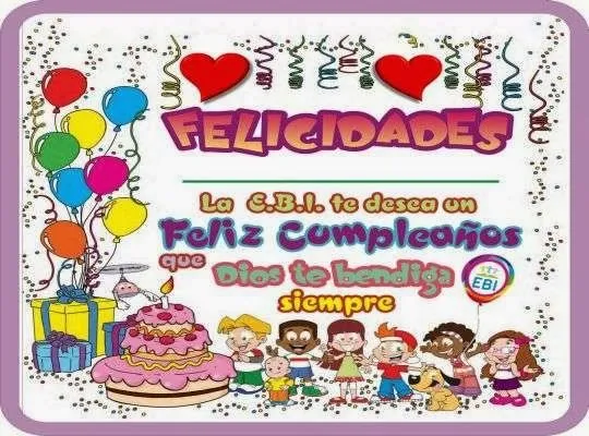 Tarjetas de cumpleaños para niños ~ Frases de cumpleaños