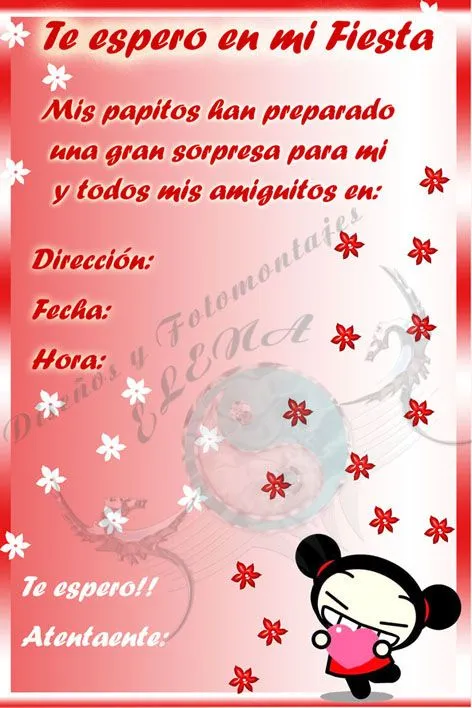 Tarjetas de cumpleaños pucca - Imagui