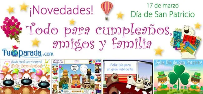 Tarjetas para cumpleaños, San Patricio, Pascua y nuevos ... Tarjetas para cumpleaños, San Patricio, Pascua y nuevos ...