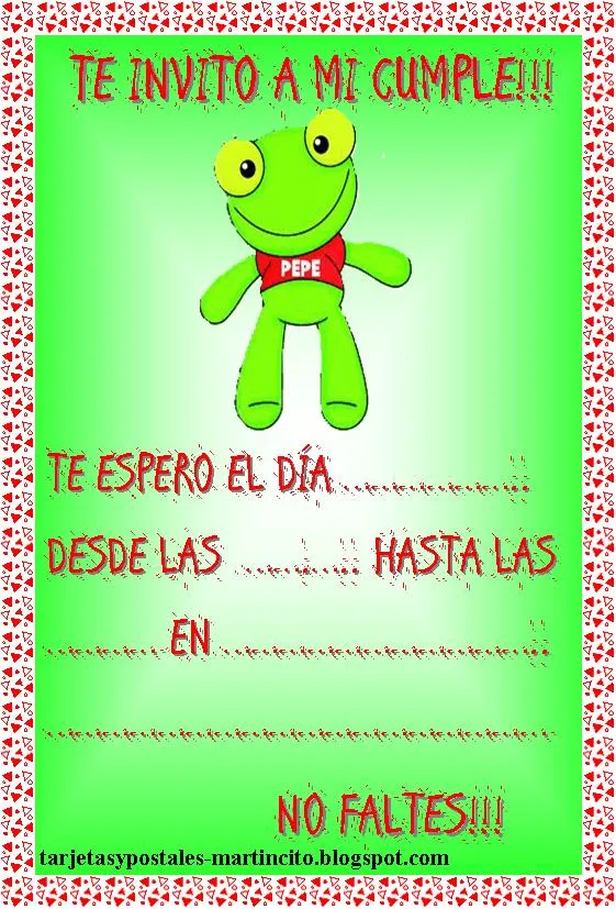 Tarjetas de cumpleaños de el sapo pepe para imprimir gratis - Imagui Tarjetas de cumpleaños de el sapo pepe para imprimir gratis - Imagui