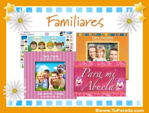 Tarjetas para familiares - Postales para la familia, tarjetas ...