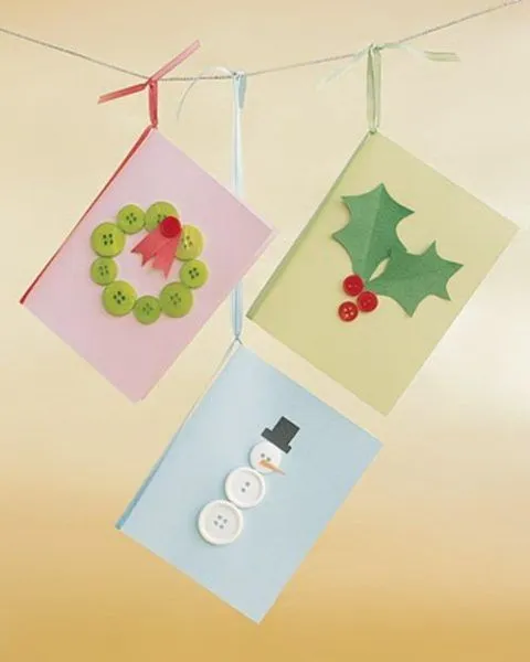 Tarjetas para felicitar la Navidad hechas en casa