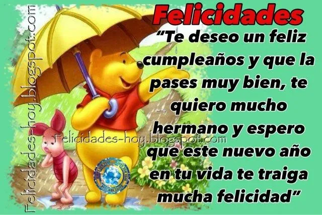 Tarjetas de Feliz Cumpleaños : Feliz cumpleaños hermanó te quiero