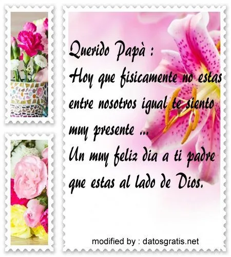 Tarjetas Con Frases Por El Dia Del Padre Para El Papà Que Ya ...