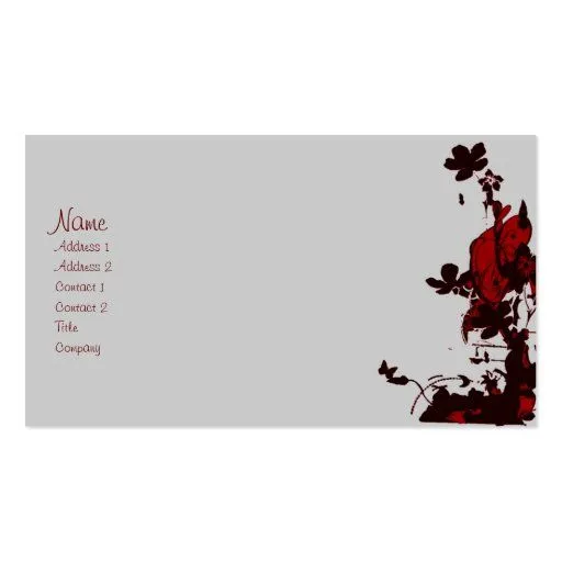 tarjetas góticas del perfil de las flores tarjetas de visita | Zazzle tarjetas góticas del perfil de las flores tarjetas de visita | Zazzle