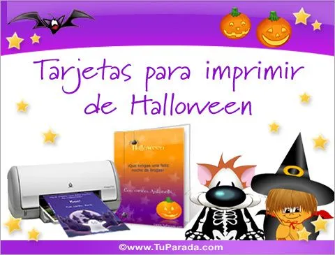 Tarjetas de Halloween para imprimir, postales de Halloween Tarjetas de Halloween para imprimir, postales de Halloween