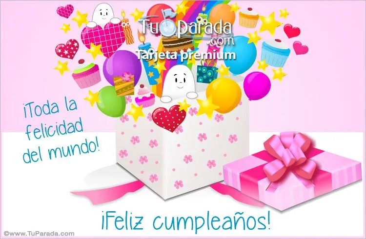 Tarjetas con regalos - Postales de cumpleaños con regalos ...