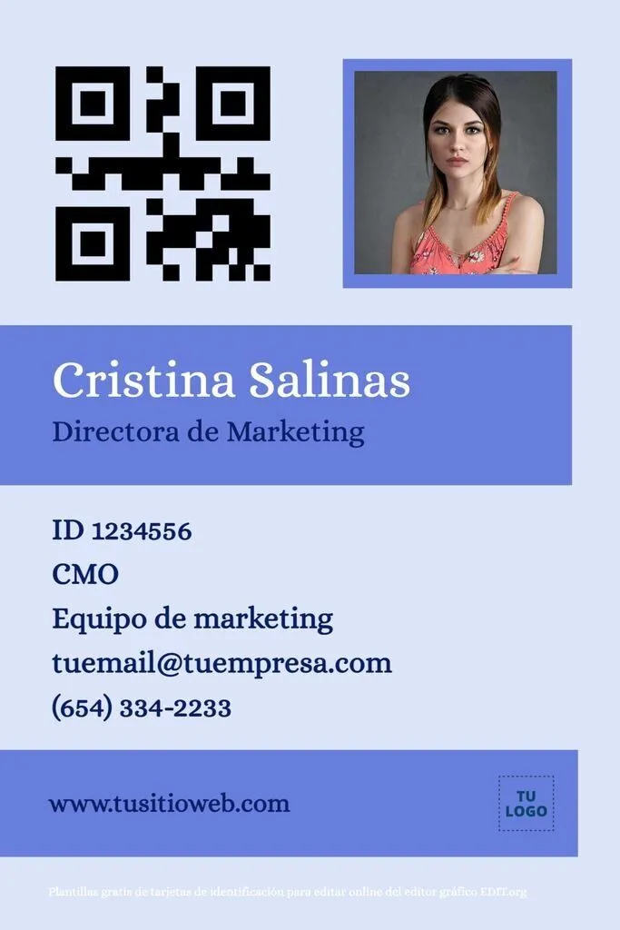 Tarjetas de identificación para editar online