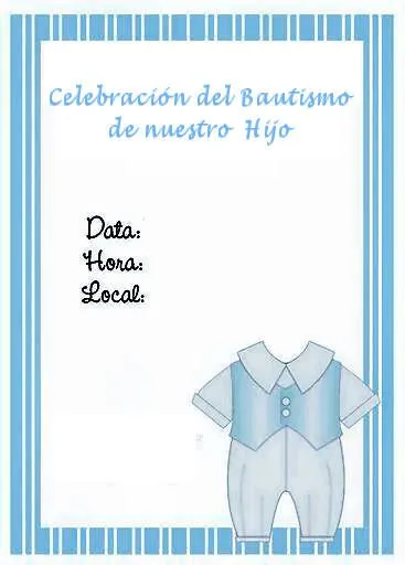Tarjetas bautismo para imprimir - Imagui