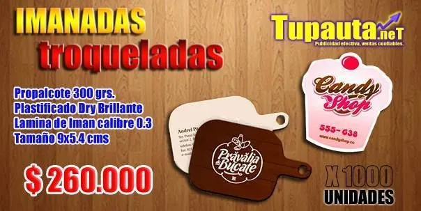 Tarjetas: Imanadas Troqueladas Propalcote 300grs. Plastificado Dry ...