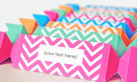 Tarjetas Imprimibles: Cajitas con forma de caramelos Tarjetas Imprimibles: Cajitas con forma de caramelos