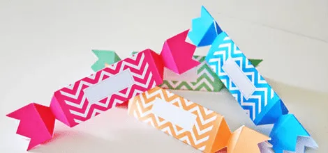 Tarjetas Imprimibles: Cajitas con forma de caramelos Tarjetas Imprimibles: Cajitas con forma de caramelos