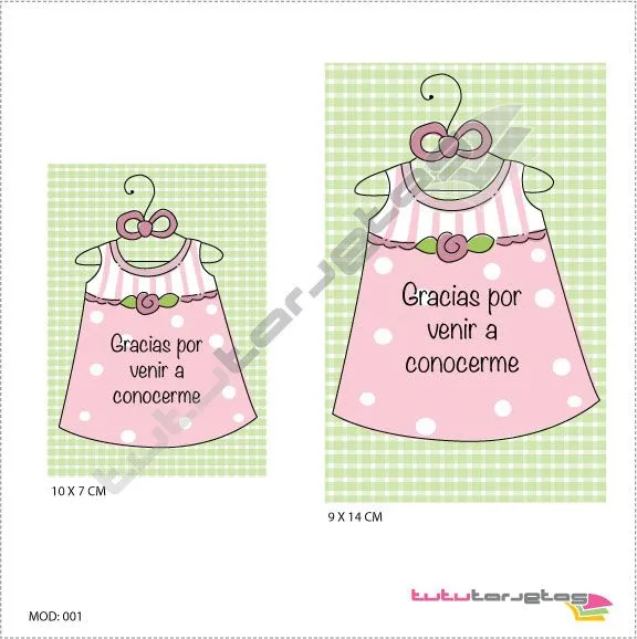 Tarjetas para imprimir gracias por venir a conocerme - Imagui