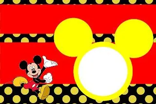 Tarjetas para imprimir gratis de Mickey Mouse con fondos en rayas ... Tarjetas para imprimir gratis de Mickey Mouse con fondos en rayas ...