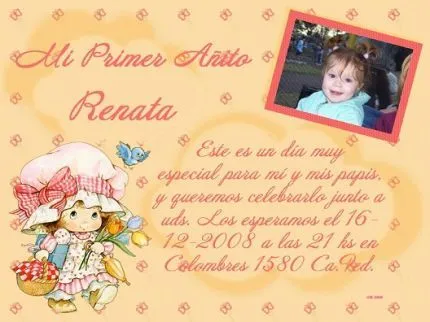 Invitación de primer añito - Imagui