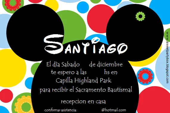 Invitación de baby shower de Mickey Mouse - Imagui