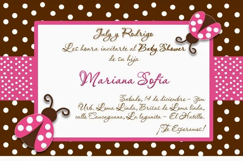 Tarjetas de Invitación Para Baby Shower Niña - Baby Shower