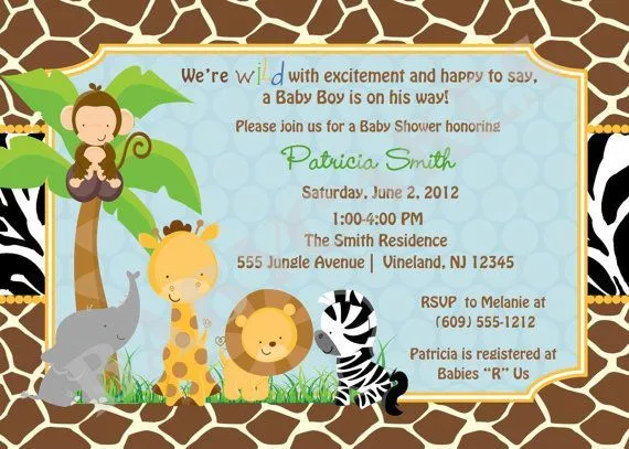 10 Modelos de invitaciones con animales de la selva | Tarjetas ... 10 Modelos de invitaciones con animales de la selva | Tarjetas ...