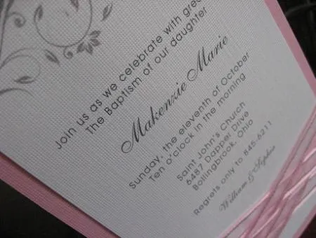 Invitaciones caseras de bautizo
