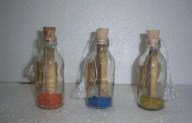 Tarjetas en botellitas - Imagui