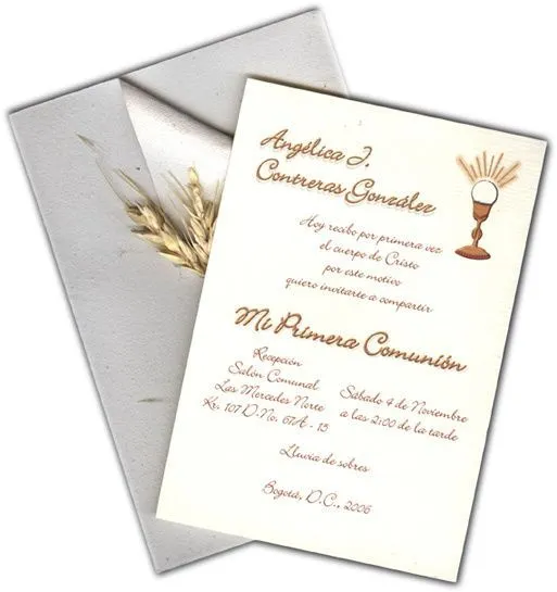 Modelos de tarjetas de invitación primera comunión - Imagui Modelos de tarjetas de invitación primera comunión - Imagui