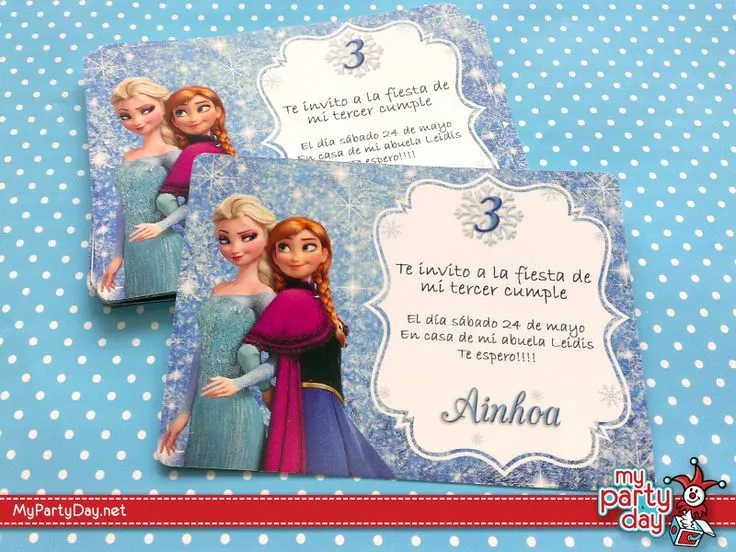 Tarjetas de invitación para cumpleaños de Frozen / Invitation ...