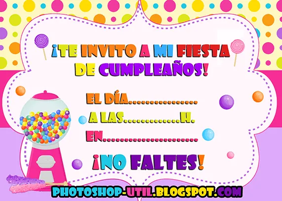 Tarjetas de invitación para cumpleaños infantiles para editar - Imagui