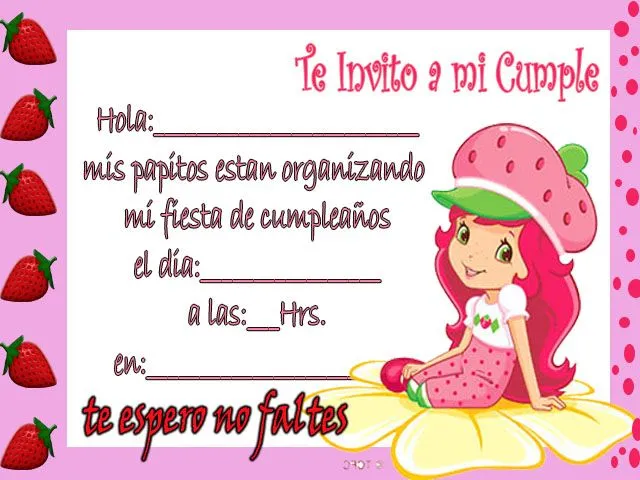 Tarjetas de Invitacion para cumpleaños,Invitaciones de fiestas ...