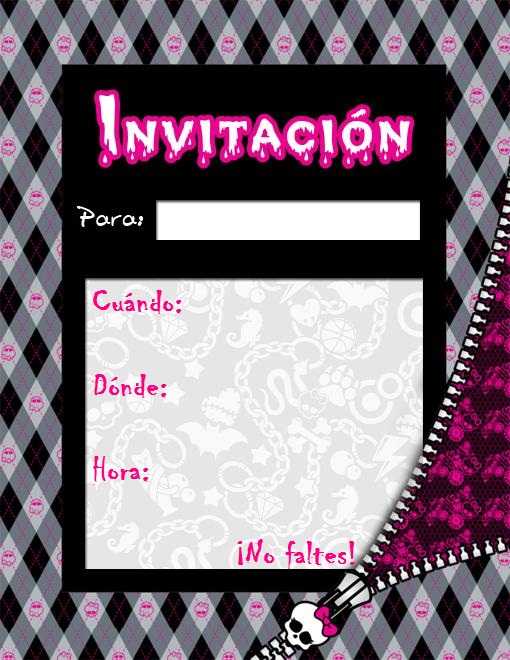 Las más lindas invitaciones para tu fiesta Monster High! | Fiesta101