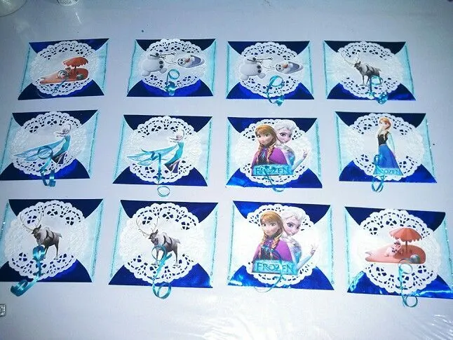 Tarjetas de invitación hechas a mano | Frozen para mi niña | Pinterest