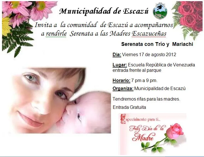Tarjetas de invitación dia de la madre - Imagui
