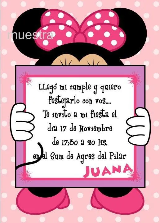 Tarjetas de cumpleaños gratis para imprimir de Minnie Mouse - Imagui