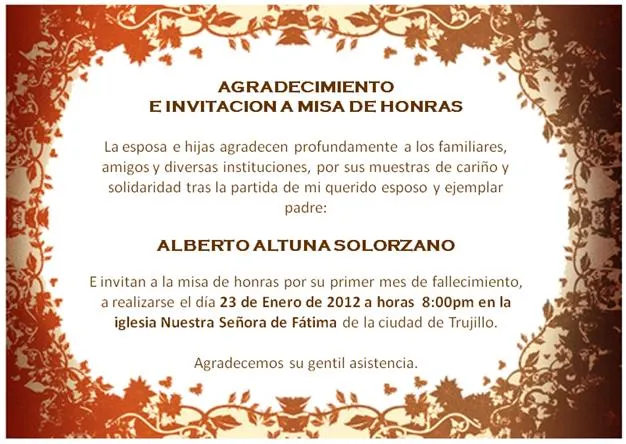 Modelos de tarjetas para invitar a misa de fallecido - Imagui