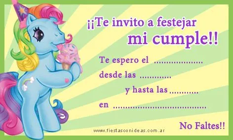 pequeno-pony - Tarjetas de cumpleaños de pequeno-pony