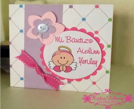 Tarjetas de Invitaciones para bautizo ~ Frases de cumpleaños