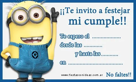 Tarjetas e Invitaciones de cumpleaños para Imprimir - Fiestas ...