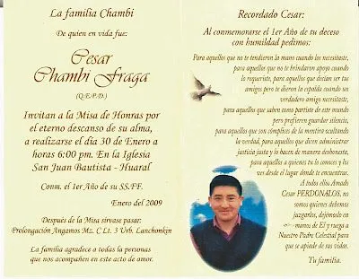 Tarjetas para invitar a misa de difuntos - Imagui Tarjetas para invitar a misa de difuntos - Imagui