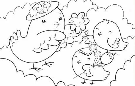 Pollito tiernos para colorear - Imagui
