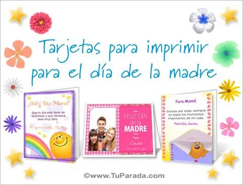 Tarjetas de día de la madre para imprimir - Postales de madre para ... Tarjetas de día de la madre para imprimir - Postales de madre para ...