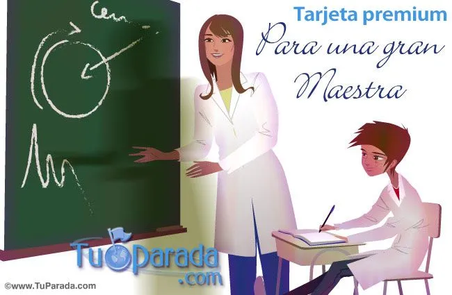 Tarjetas para maestras - Feliz Día de la maestra, postal para una ...