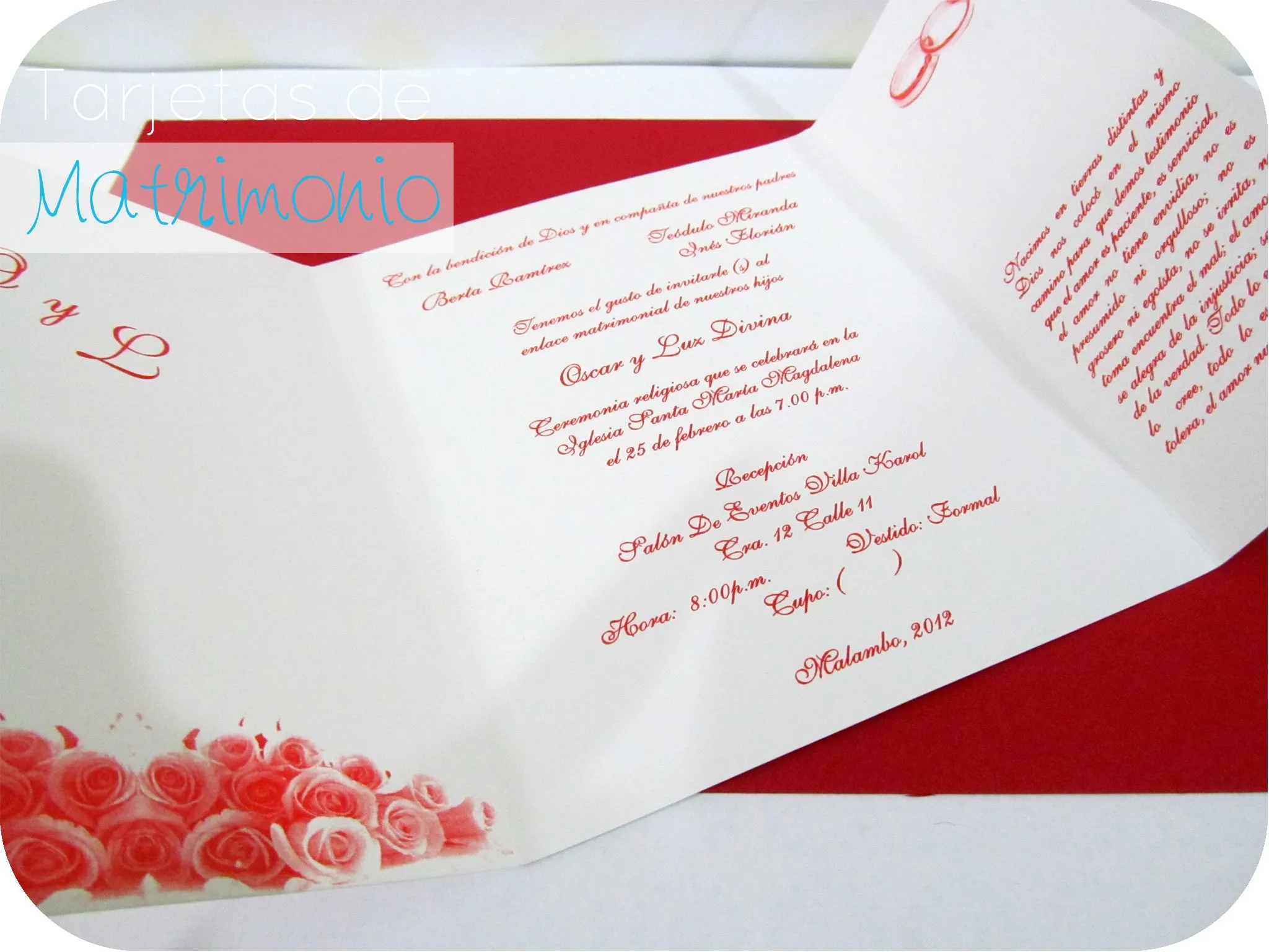 Tarjetas de matrimonio - Imagui