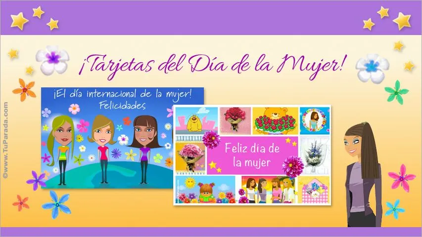Tarjetas de Día de la Mujer, postales de Día de la Mujer, tarjetas ...