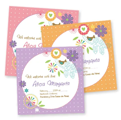 Tarjetas de recuerdo de nacimiento - Imagui